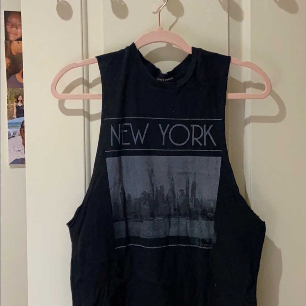 Brandy Melville New York Black Muscle Tank